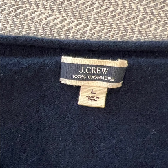 J. Crew Navy Cashmere Tee - Picture 3 of 4
